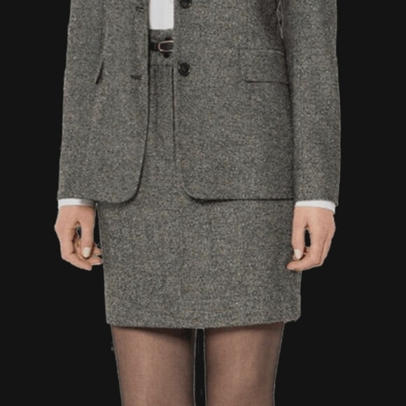 Eddie Bauer Classic Wool Blend Light Gray Skirt - Picture 2 of 15